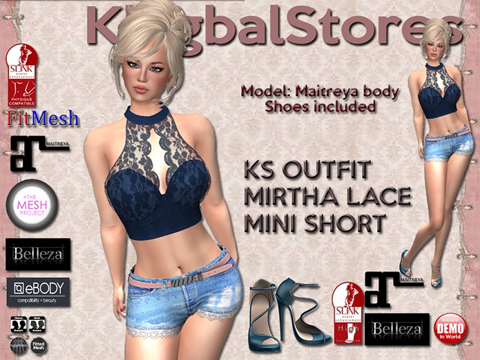 250 KS OUTFIT MIRTHA LACE MINI SHORT