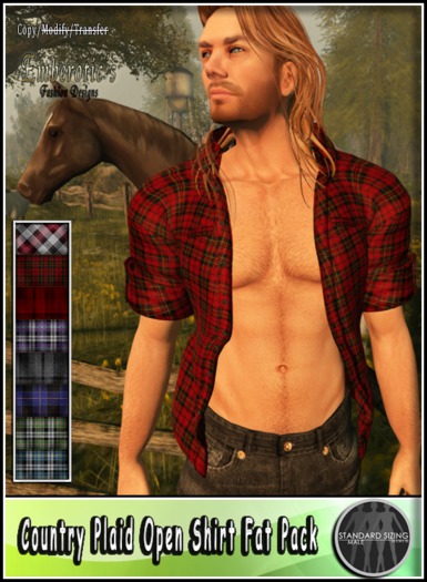 ~ Country Plaid Open Shirt Fat Pack ~