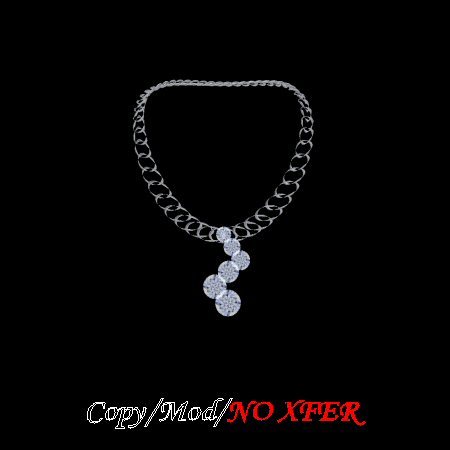Blue Diamond Drop Necklace Curved 