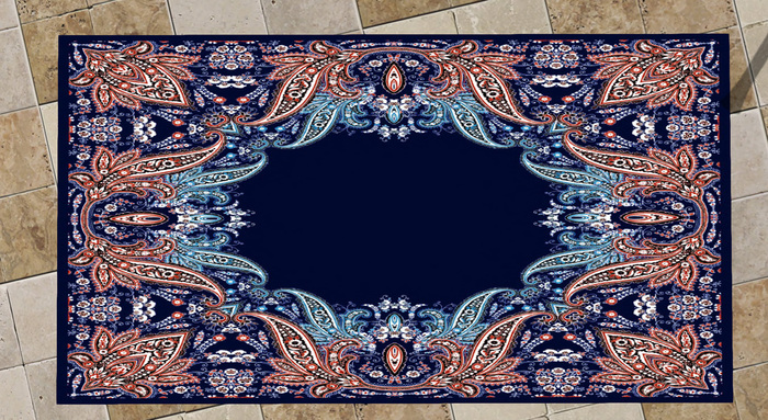 Modern Blue Oriental Rug