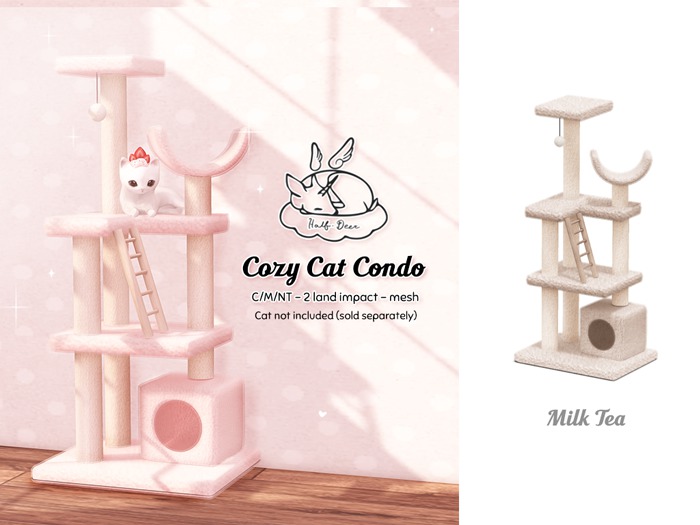Cat Tower / Tree - Cozy Cat Condo [Milk Tea]
