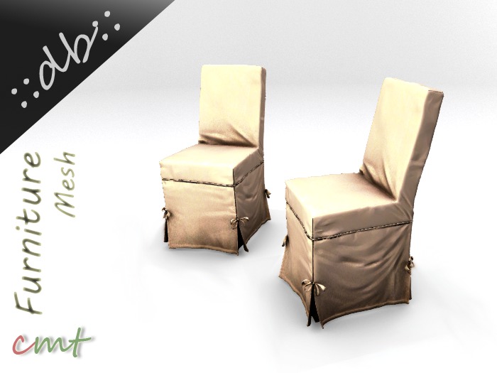 ::db:: Two Elegant Cloth Covered Chair - Gold