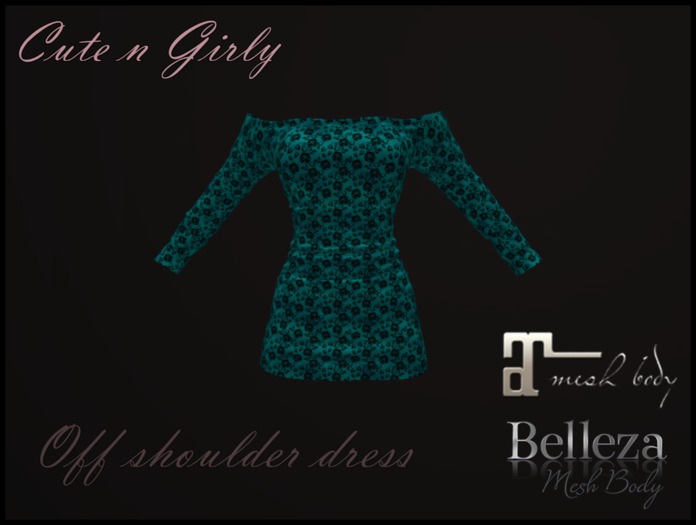 Cute N Girly Off Shoulder Ruched Dress MAITREYA blue MP