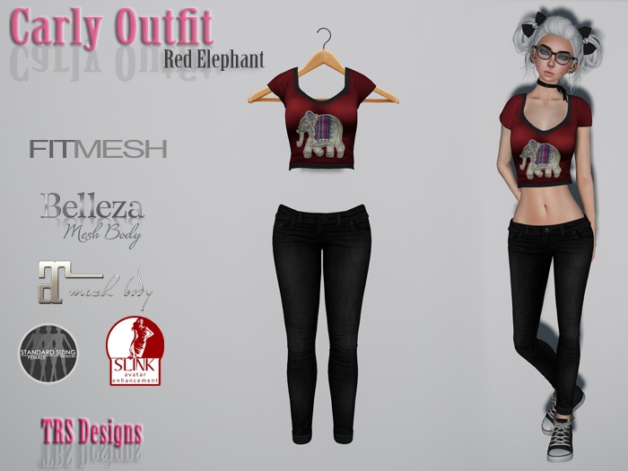Carly Outfit Red Elephant
