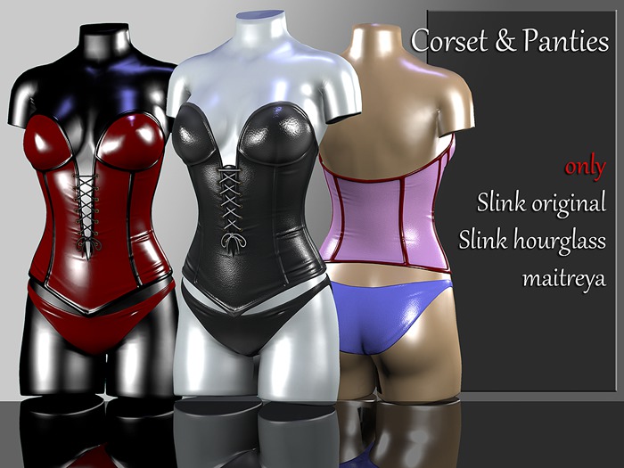 #clblue#corset&panties-slink
