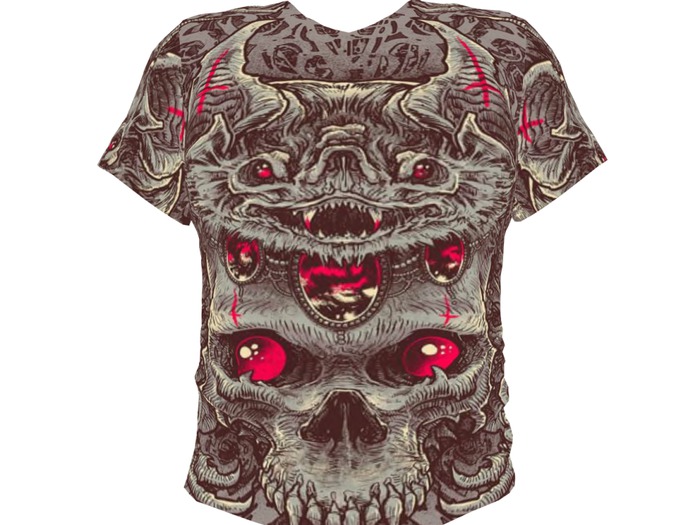 Vampire Skull T-Shirt (Mesh)