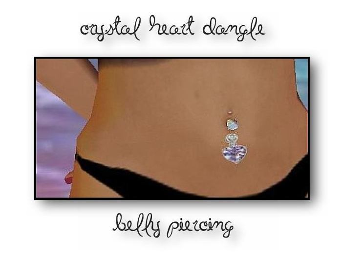 Belly Piercing Heart v3  NO BLING