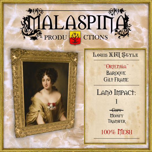 LM Malaspina "Ortensia" Baroque Gilt Frame