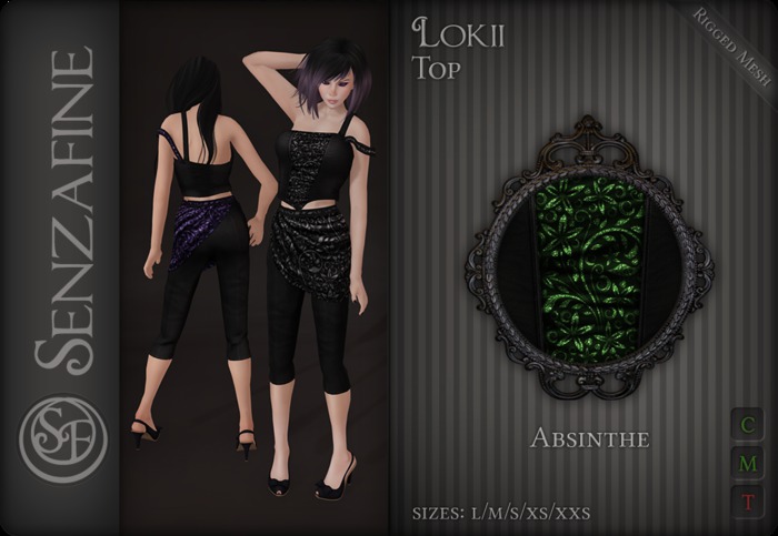 .:SF:. "Lokii" Strapped Crop Top - Absinthe