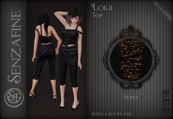 .:SF:. "Lokii" Strapped Crop Top - Sepia