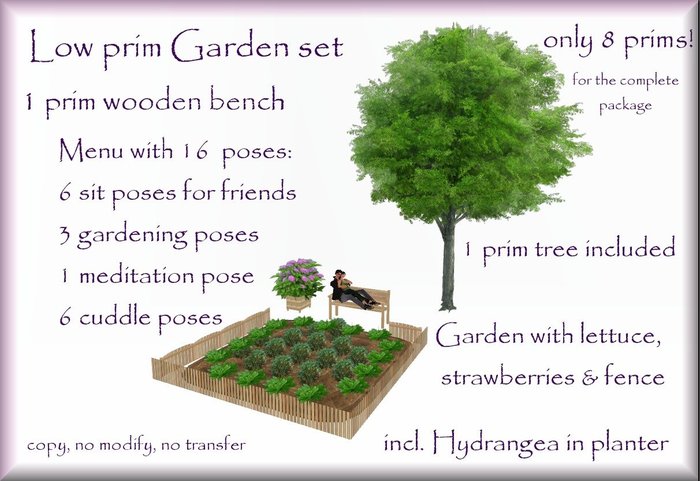 Gardener set bench, menu, tree+planterV1