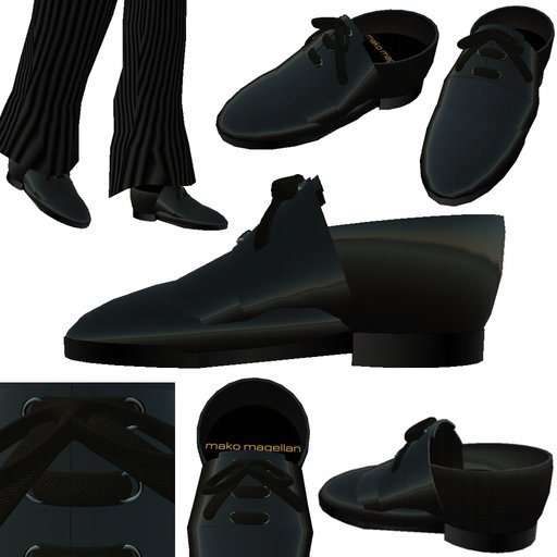 Black Leather Shoes (adjustable)