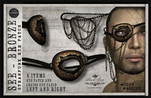 PIXEL BOX - Steampunk Eye Patch See Bronze  - man -(b)