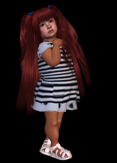toddlerdoo stripe dot dress blue