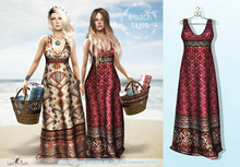 Luas Beach Dress Red - Fitted Mesh