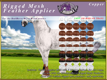 *E* Fluffy Rigged Feather Applier  [BOXED]  Copper