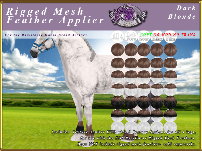 *E* Fluffy Rigged Feather Applier [BOXED] Dark Blonde