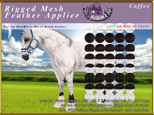 *E* Fluffy Rigged Feather Applier  [BOXED] coffee