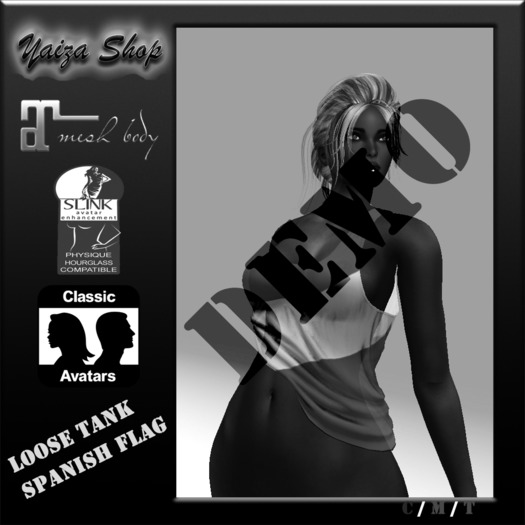 [Yaiza]DEMO MESH - Loose-Tank Top (Spanish flag)