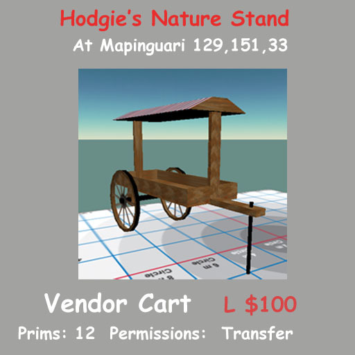 Hodgie's Vendor Cart (Striped Top)