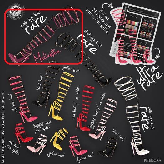 phedora. Meliantha High Boots purple RARE