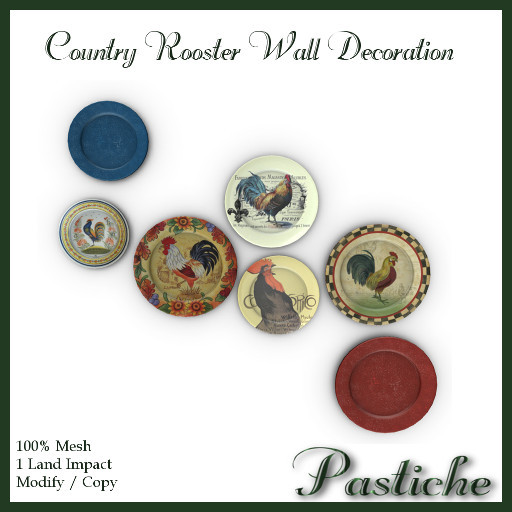 *Pastiche* Country Rooster Wall Decor [Crated]