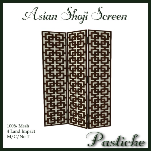 *Pastiche* Asian Shoji Screen