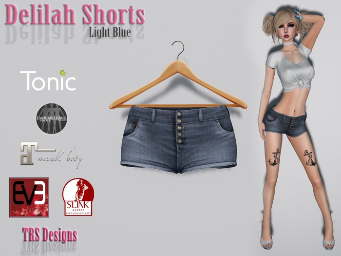 Delilah Shorts Light Blue