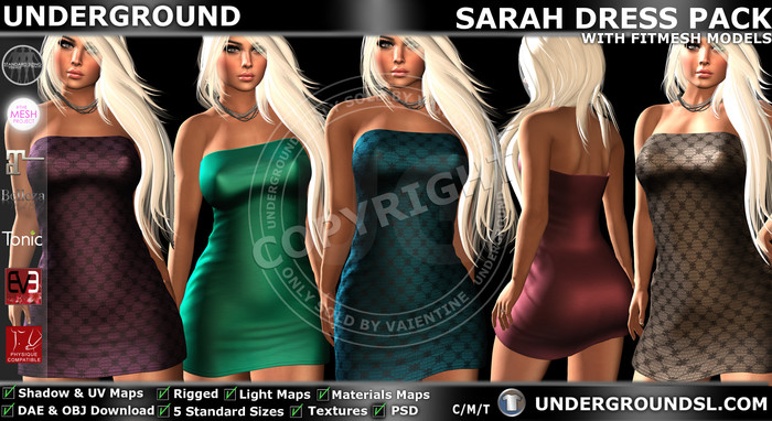 [UG MESH] SARAH DRESS PACK + FITTED