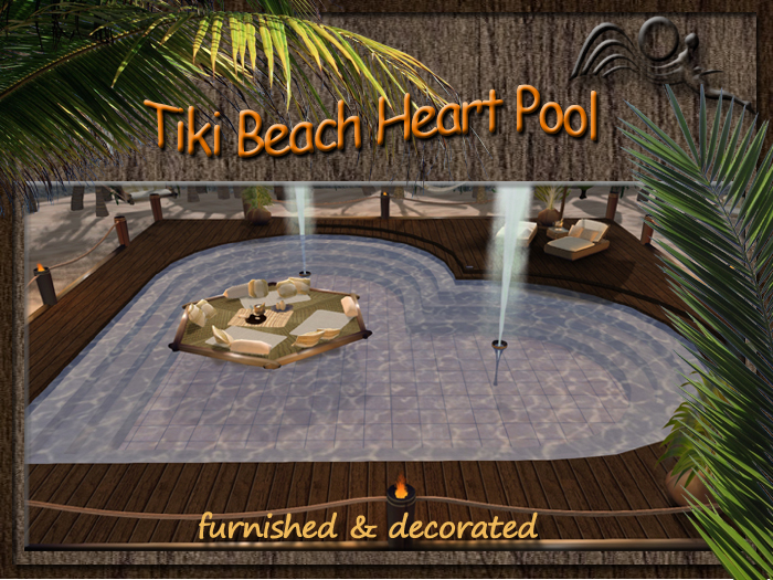 [Summer Feeling] - Tiki Beach Heart Pool furnished & decorated - Pools, Hot Tubs, and Saunas