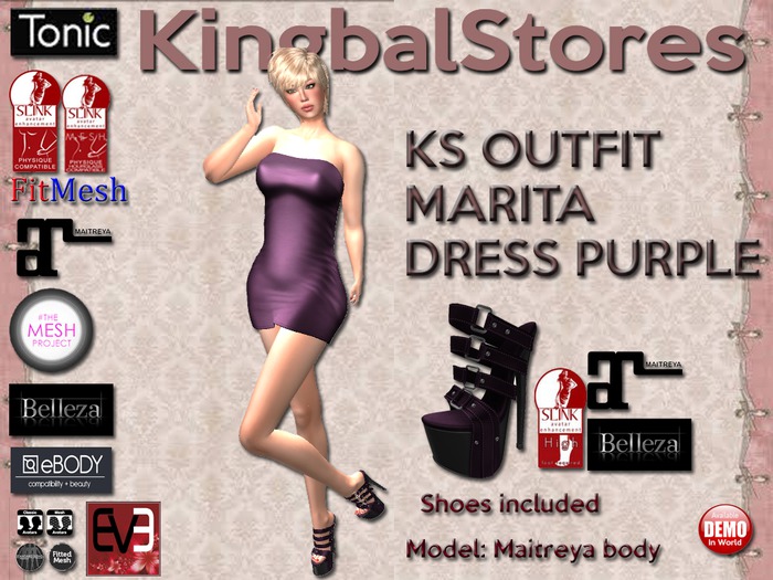 KS OUTFIT MARITA DRESS PURPLE