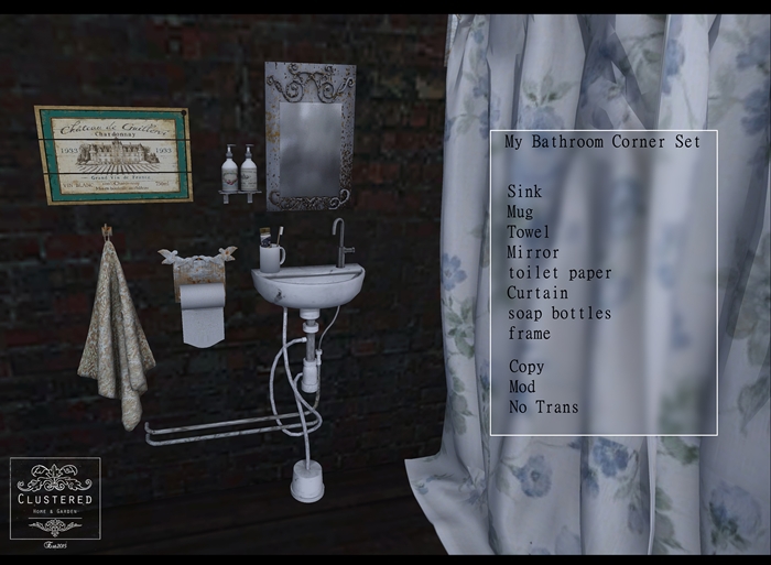 Clustered.My Bathroom Corner Set.