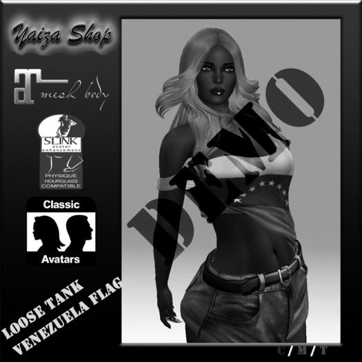 [Yaiza]DEMO MESH - Loose-Tank Top (Venezuela flag)