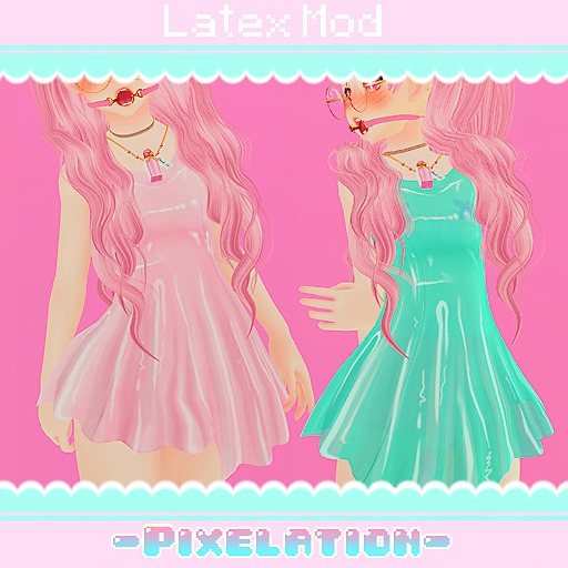 Pixelation/ Latex Mod Simple Summer Dress