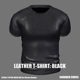 * Guarded Cross * Black Leather T-Shirt