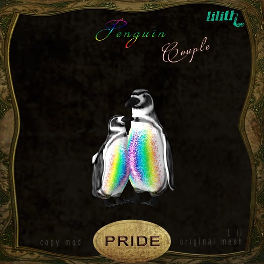 Lilith's Den Penguin Couple  - PRIDE