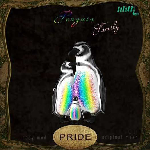 Lilith's Den Penguin Family  - PRIDE