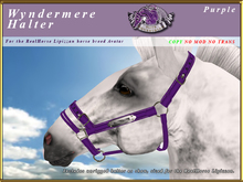 *E* Wyndermere Halter [BOXED] RH Lipizzan Purple