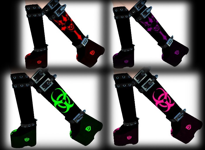 cyber boots colorchange with SOUND! 2 styles one price!