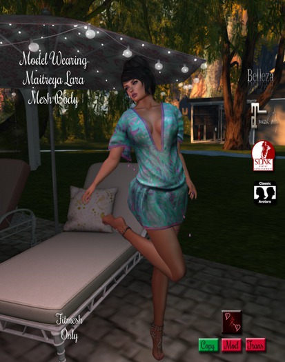Beach Cover Up W/ 6 Color Hud