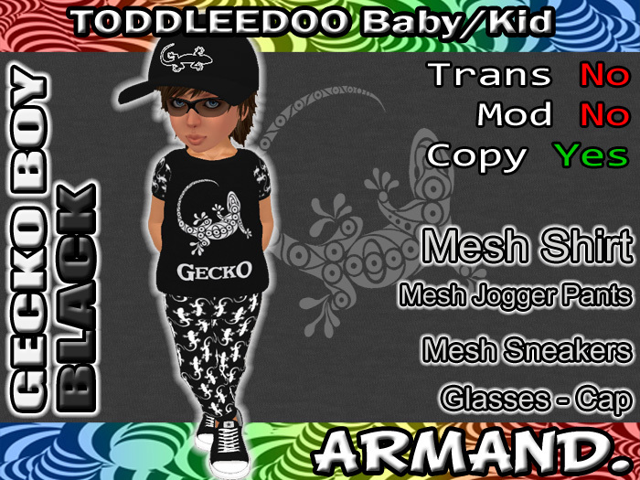 --ARMAND-- GECKO BOY - BLACK