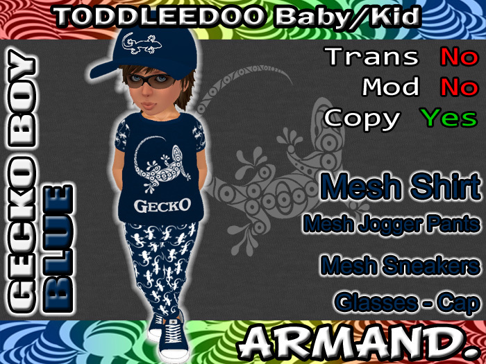 --ARMAND-- GECKO BOY - BLUE