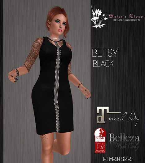 *DC - (Add Me) Betsy Dress Black HUD Box*