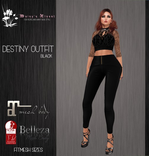 *DC - (Add Me) Destiny Outfit Black  HUD Box*