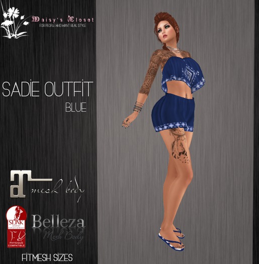 *DC - (Add Me) Sadie Outfit Blue HUD Box*