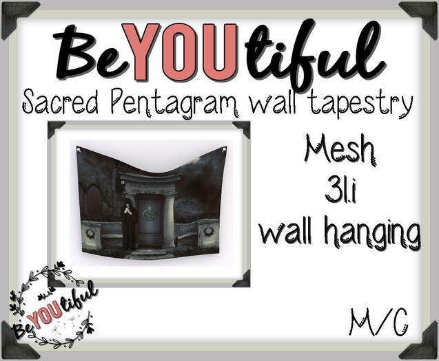 BeYouTiful} Wall Tapestry Sacred Pentegram.