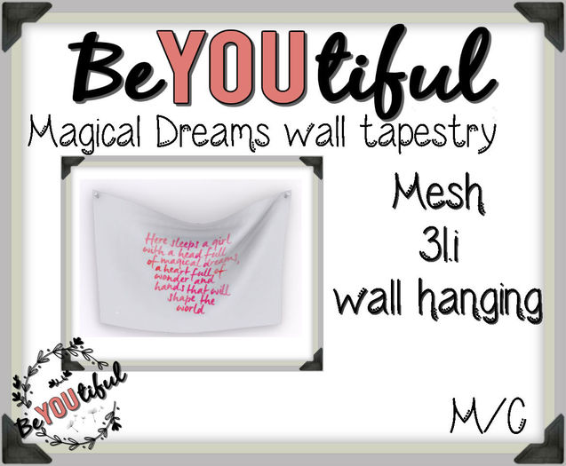 BeYouTiful} Wall Tapestry Magical Dreams