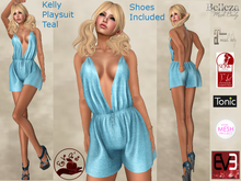 ♥e.t.♥ Kelly Teal Playsuit, Kelly Shoes Included