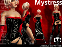 Mystress - Black Leather Dress Set - Resell