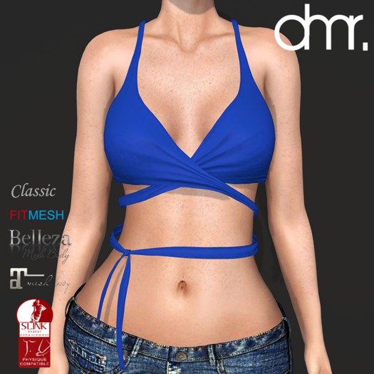 [DR] Crop Top PMY Blue ::Mesh::